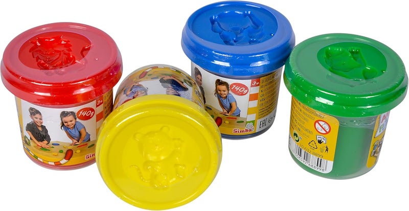 Simba 106328899-1x Art and Fun Soft Clay in 140 g Tub, Colour Not Selectable - Only One Item Will Be Delivered, Red, Blue, Yellow or Green, from 3 Years - Image 1
